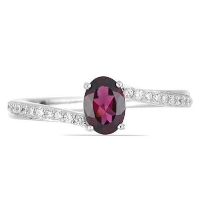 BUY NATURAL RHODOLITE GEMSTONE RING IN STERLING SILVER